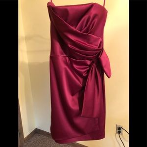 Silky burgundy red dress